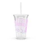 Hustle. Encourage. Repeat. Clear plastic tumbler