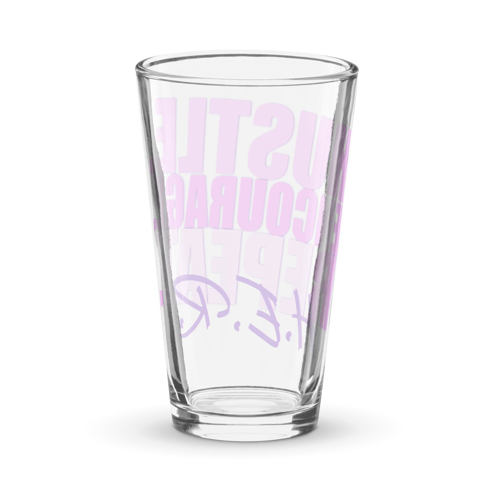 Hustle. Encourage. Repeat. Shaker pint glass - Image 2
