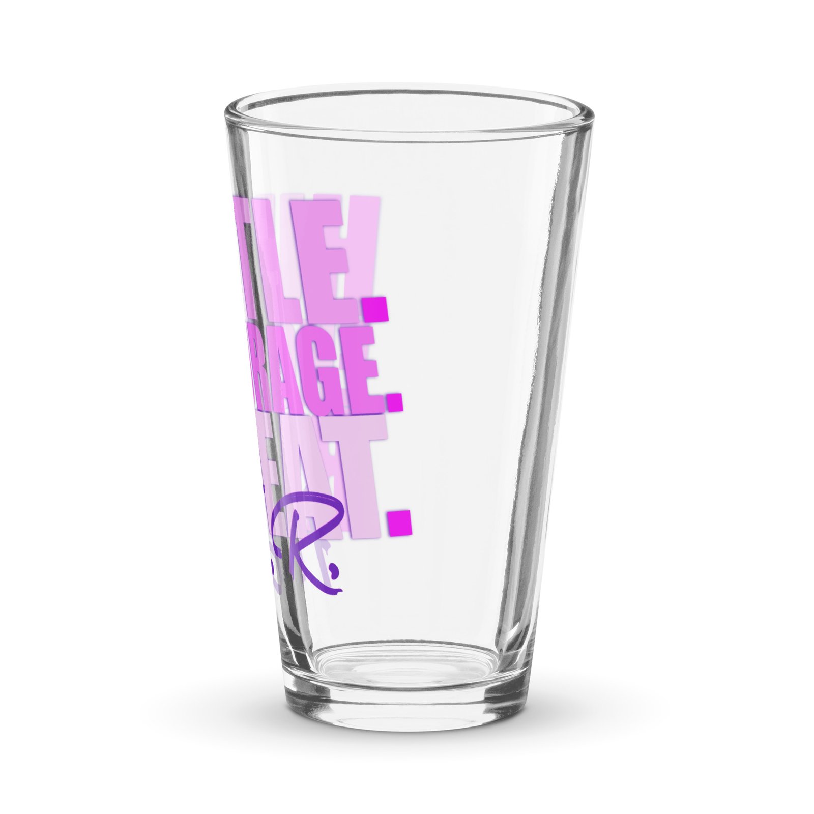 Hustle. Encourage. Repeat. Shaker pint glass - Image 4